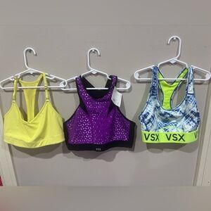 Bundle of 3 VS bras . Victoria secret sport bra size medium and 2 size small